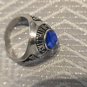 Silver Ring with Blue Gemstone